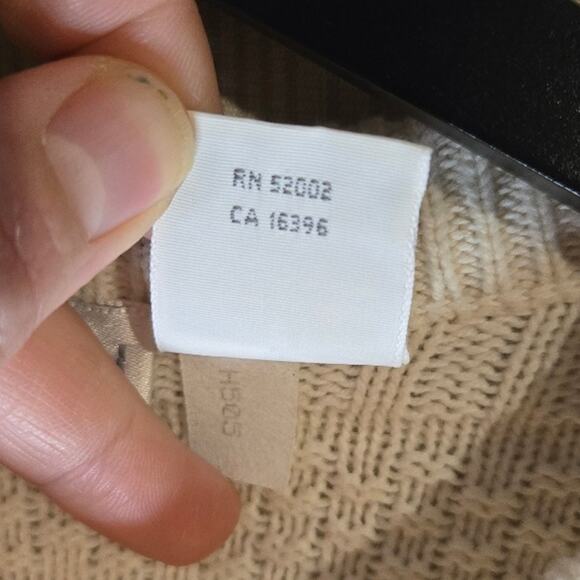 Elisabeth by Liz Claiborne, Size 2 – Ivory Cotton Cable Knit Sweater [0216] - Picture 6 of 9